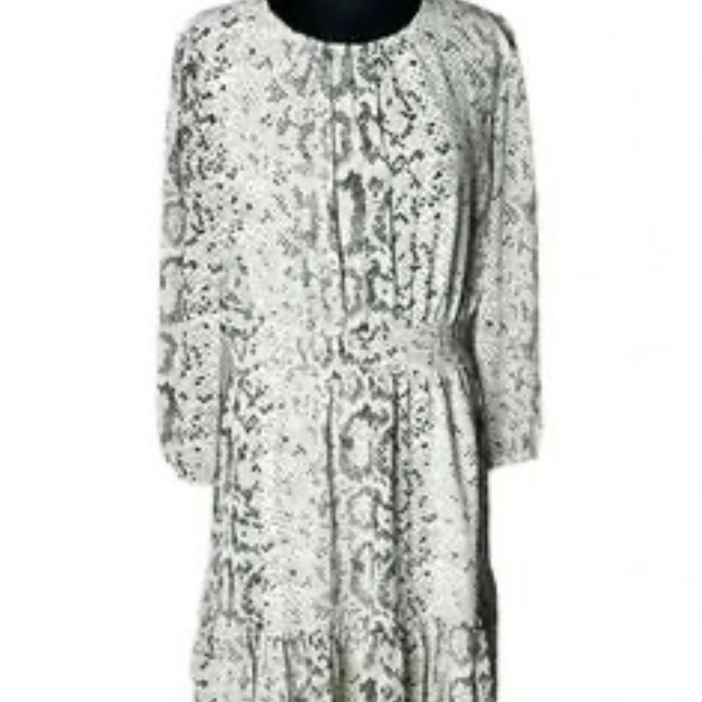 J. Crew Black and White snake Print dress size medium